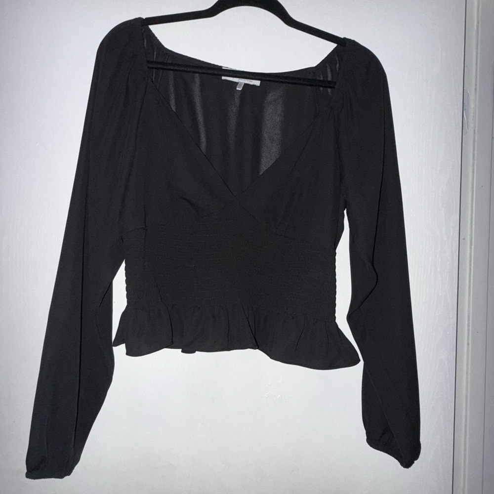 Wayf Black Long Sleeve Blouse